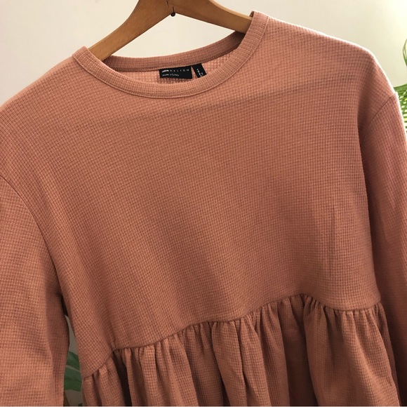 ASOS Design Waffle Knit Long Sleeve Top Size 6 Tall - Picture 6 of 9